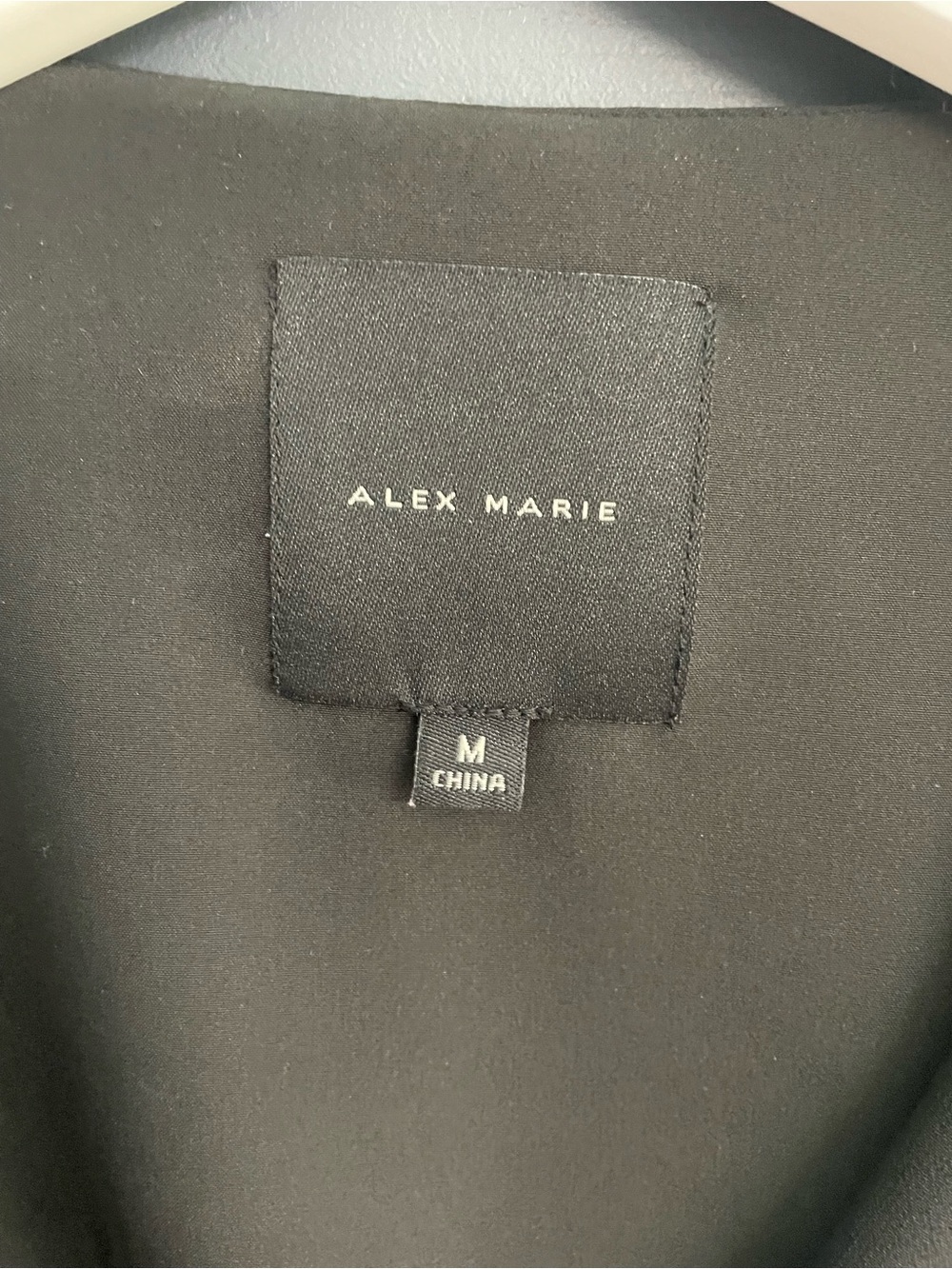 Alex Marie Black Wrap Blouse with Self Tie - Picture 7 of 9